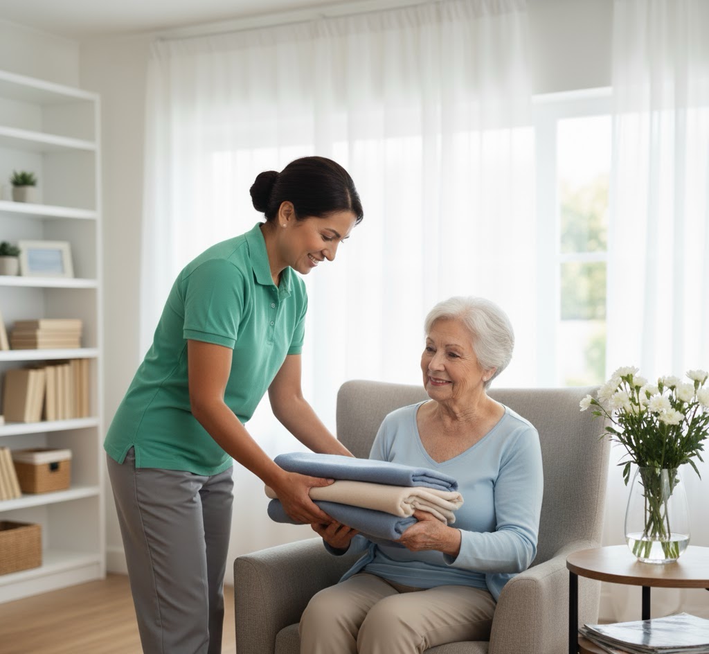 Gentle hands offering comfort and care