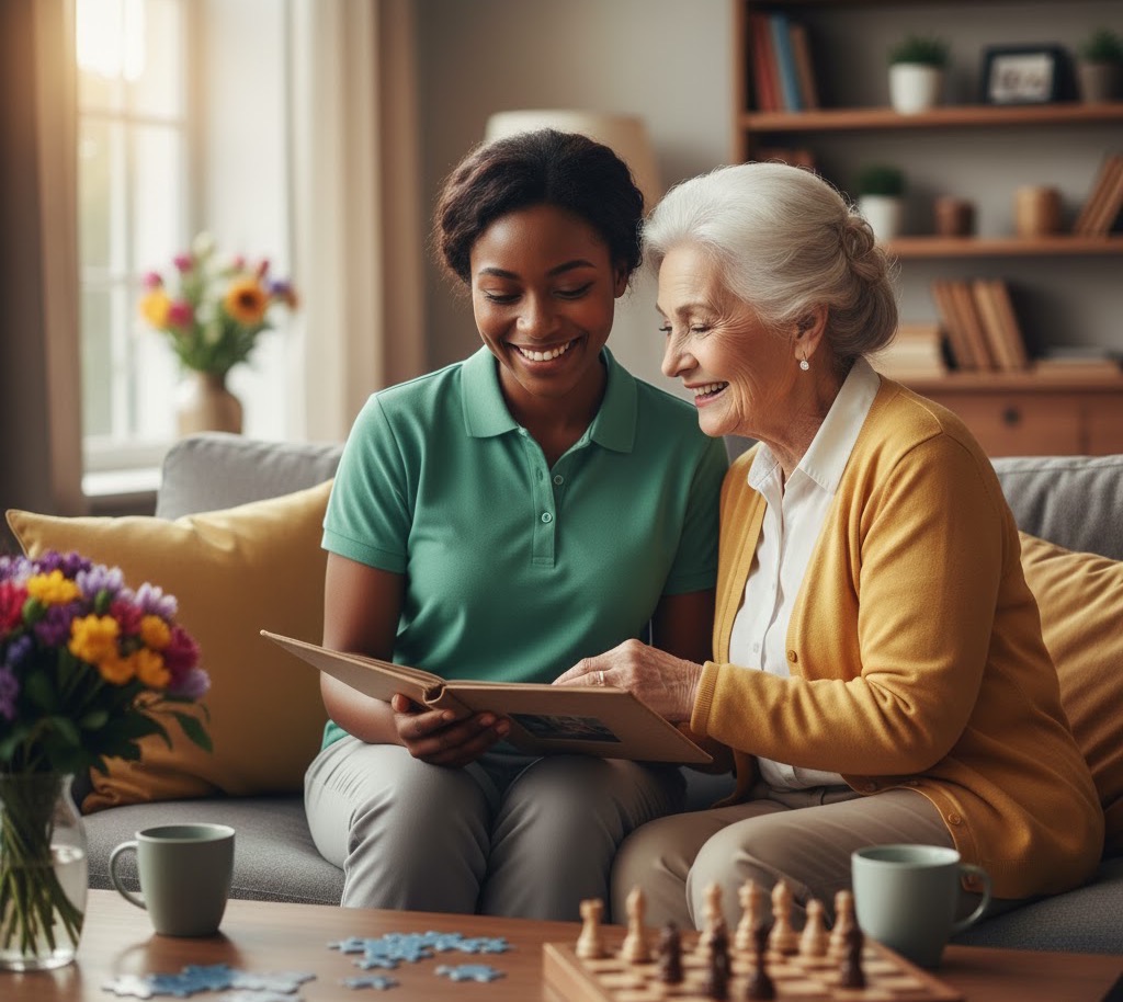 Comfort Companion sharing a warm moment with client